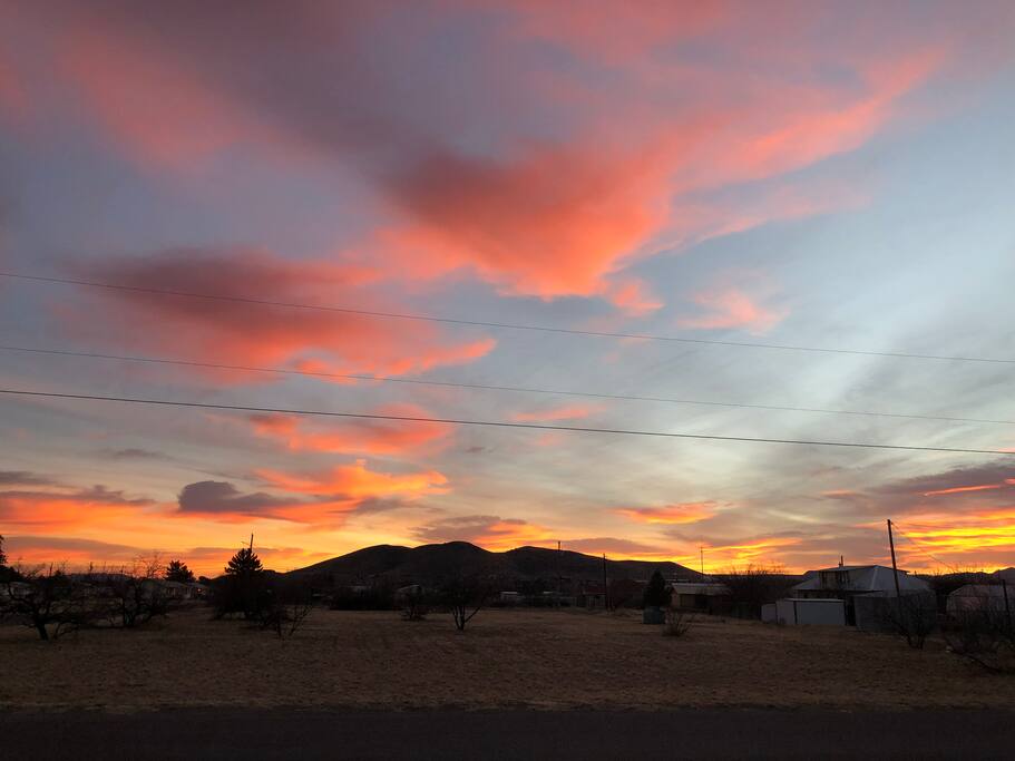 Sunrise from the side patio