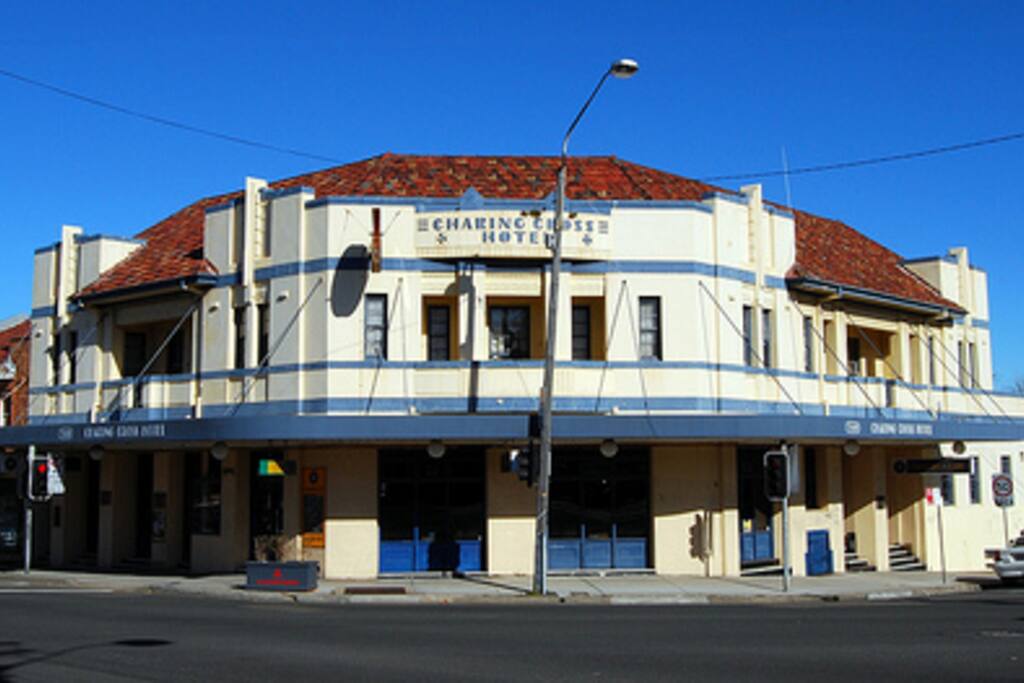 Charing Cross Hotel is 50m walk, a very popular place for locals