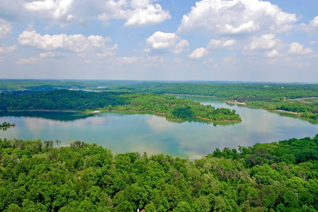 aerial view from cabin