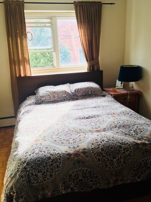 Late afternoon in the bedroom. New Endy mattress!