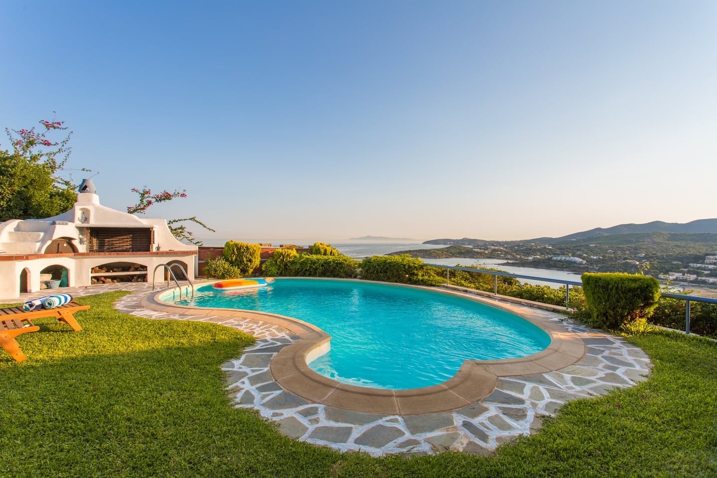 Villa Amorgos pool with Aegean sea view