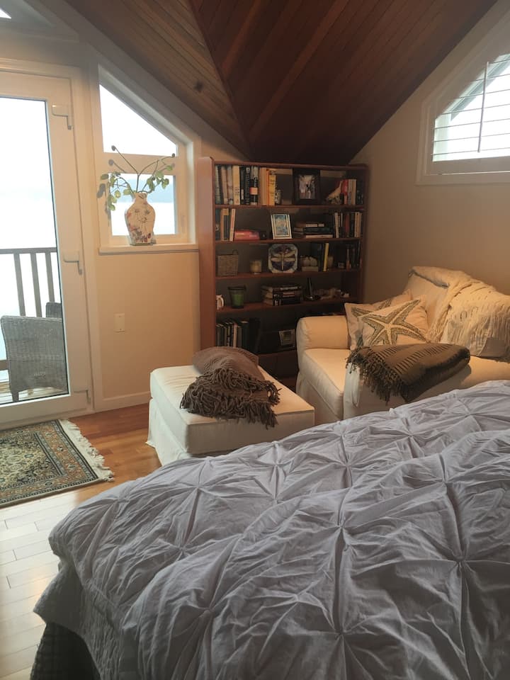 Master bed room sitting area  with master sea view balcony