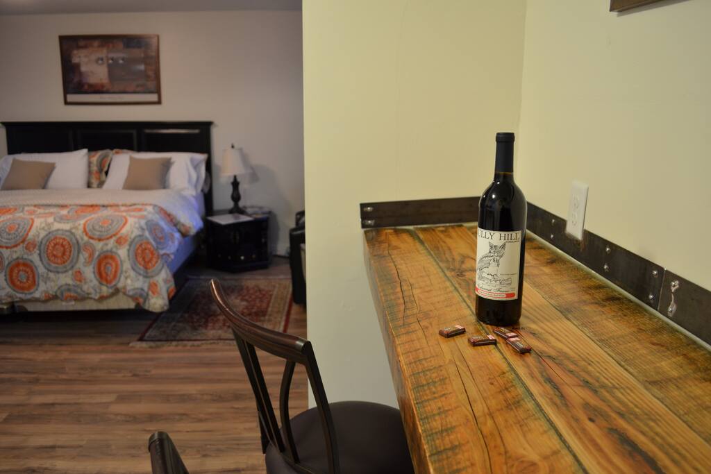 Beautiful reclaimed wood bar