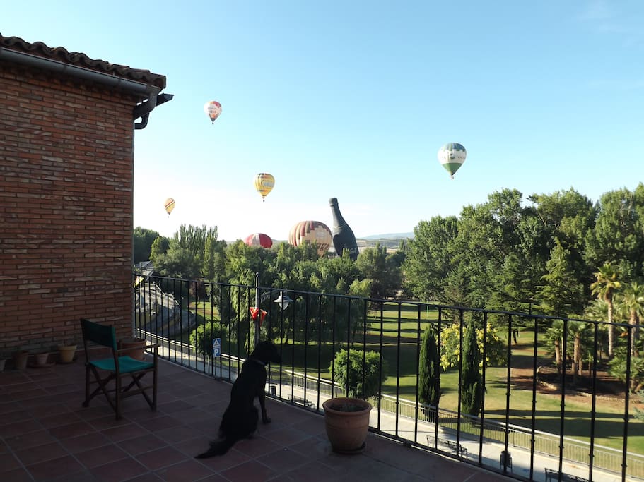 Vistas desde la terraza de la carrera de globos