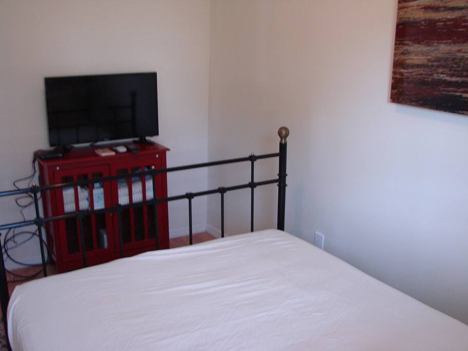 Towels and linen are provided. You also have your own TV.