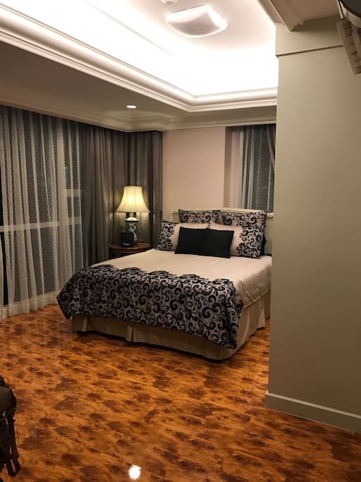 Master bedroom with walk-in-closet