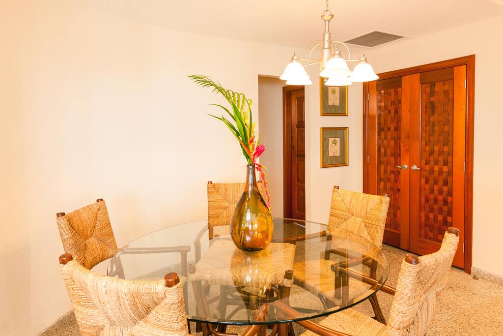 The dining area