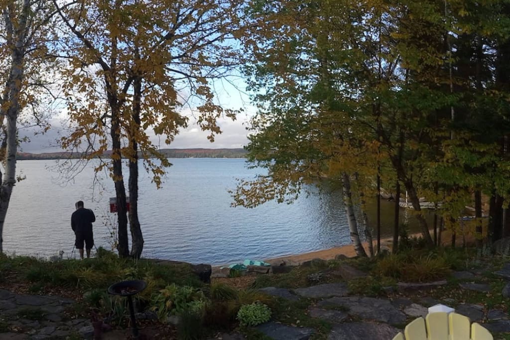View of lake from back porch