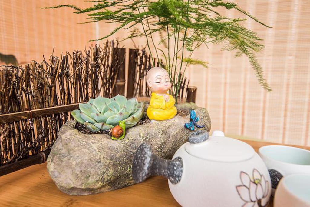 禅意茶具装饰,静心品茶