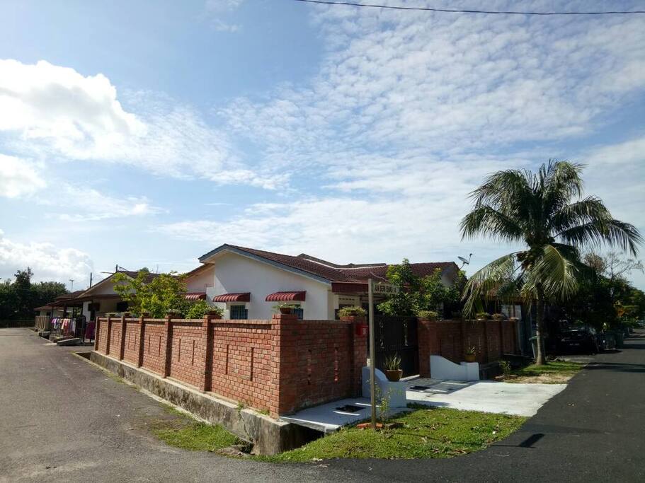 The homestay is located in a friendly neighborhood, corner/end lot.
