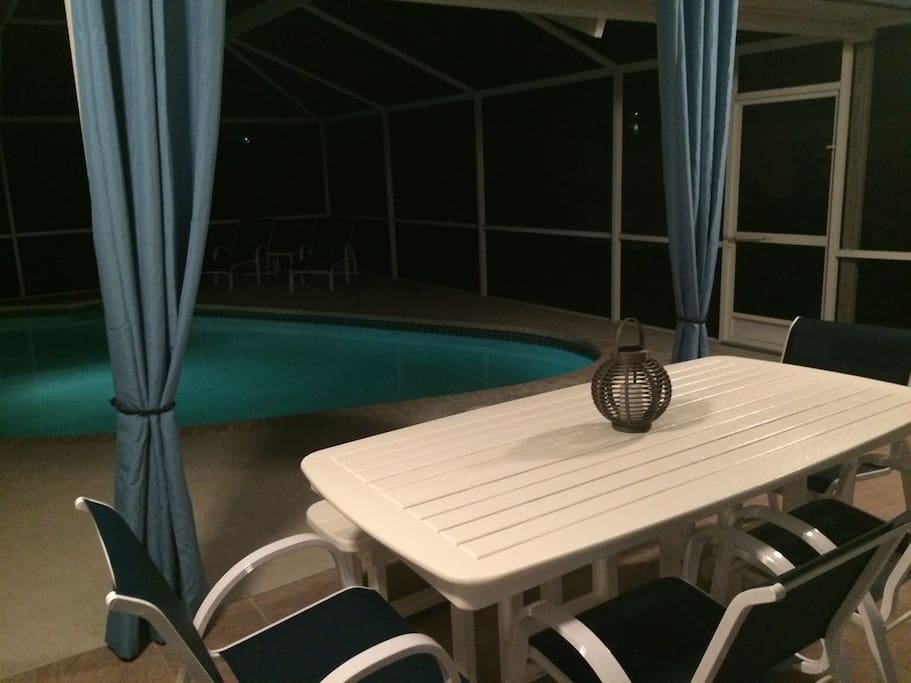 Enjoy the patio and screened-in pool