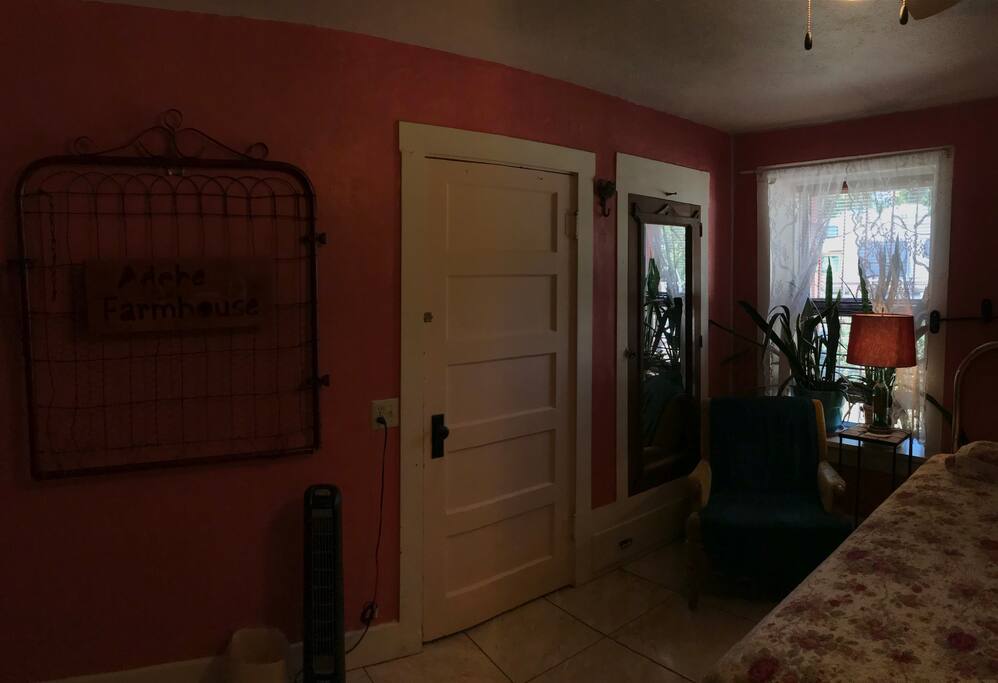 Door to shared bathroom.