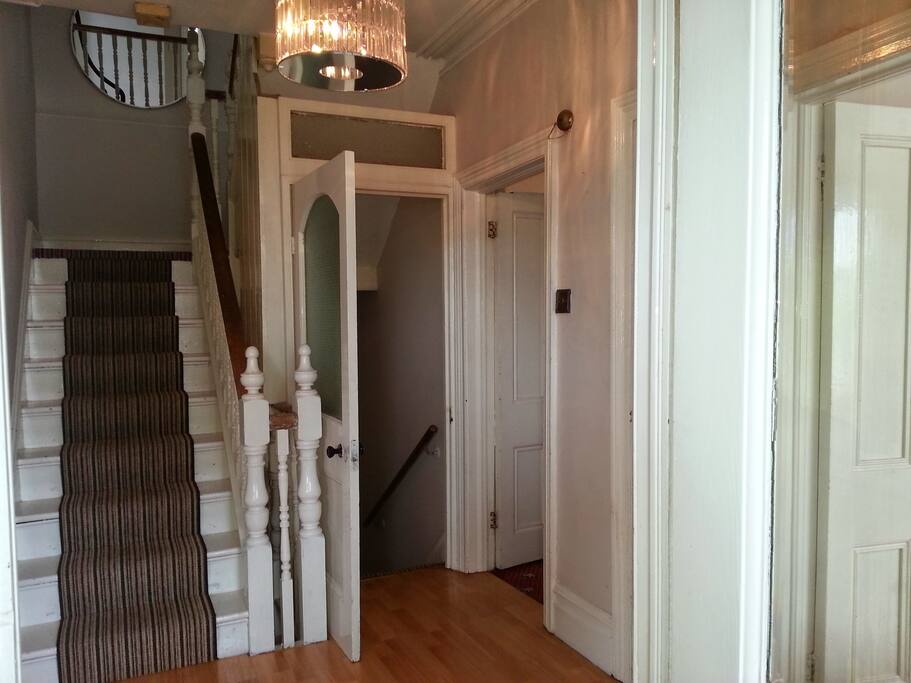 Main hall 2 bedrooms, lounge, kitchen and bathroom on this floor