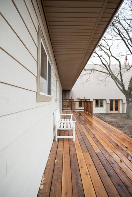 Deck (directly accessible from the Deep Blue Room, Italian Room, and Apartment)