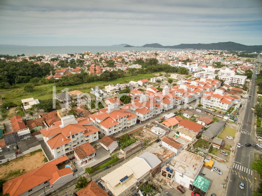 Vista aérea do condomínio