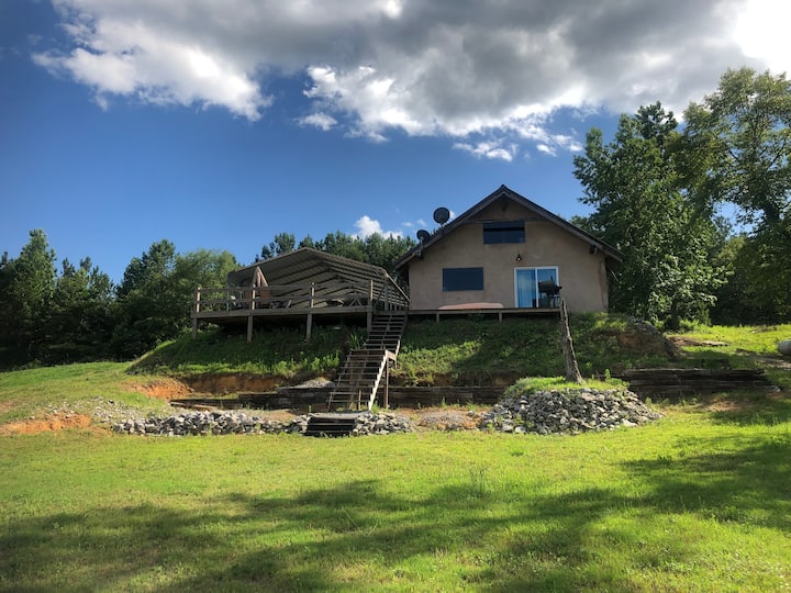 The Straw Bale Cabin on Smith Lake