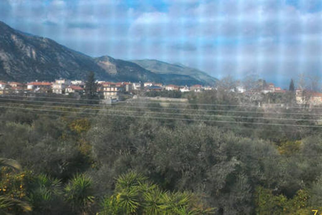 The sight of the village from the bedroom