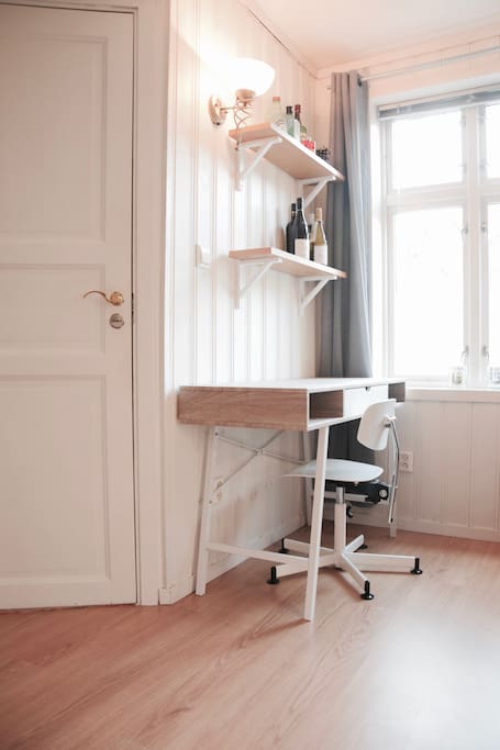 Workspace with view of the street