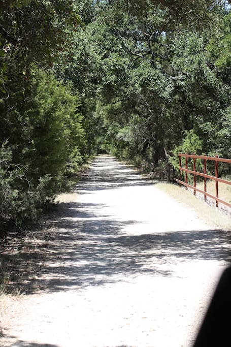 Take a left at the end of the drive.