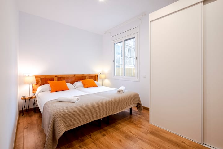 2号房， 2张单人床