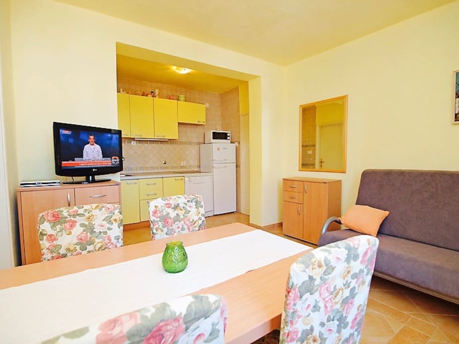 Interior of apartment:
living/dining room