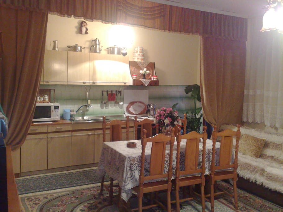 Kitchen and living room