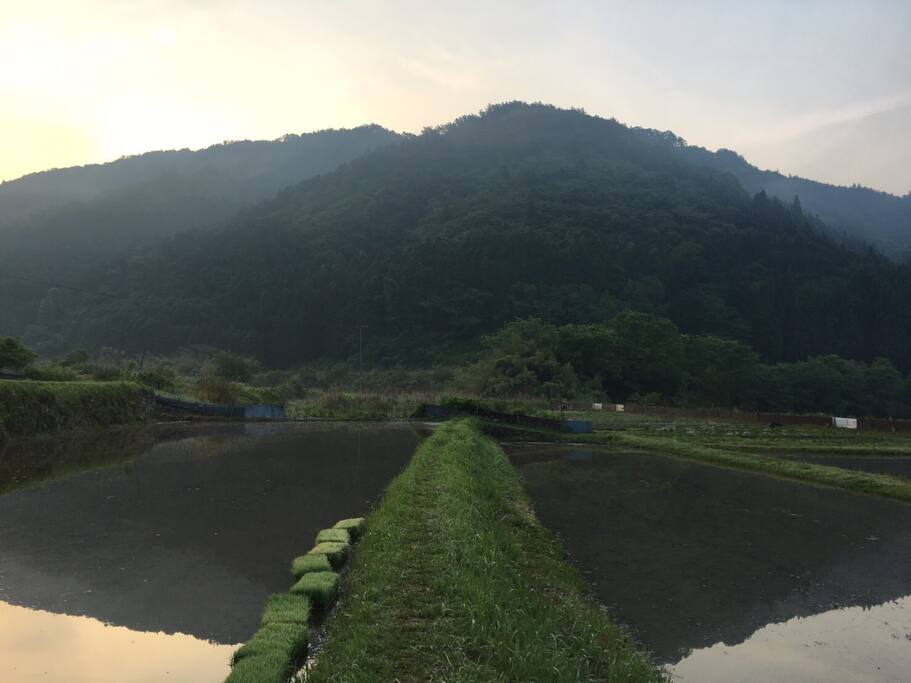山々に囲まれた日本古来の里山 Japanese countryside "SATOYAMA"