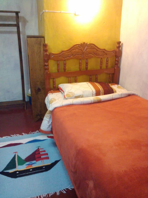 Comfy single bed.