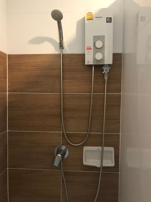 Shower with water heater