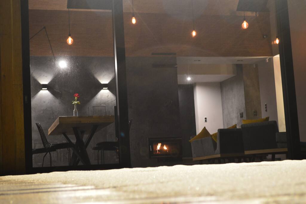 living room during the night
