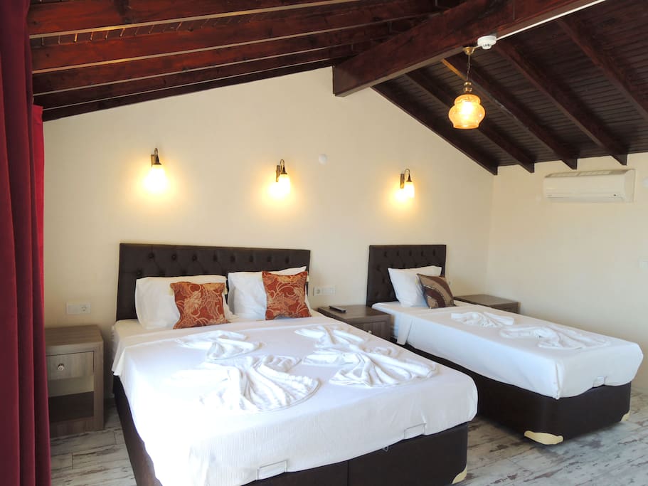 1 Double bed and 1 single bed