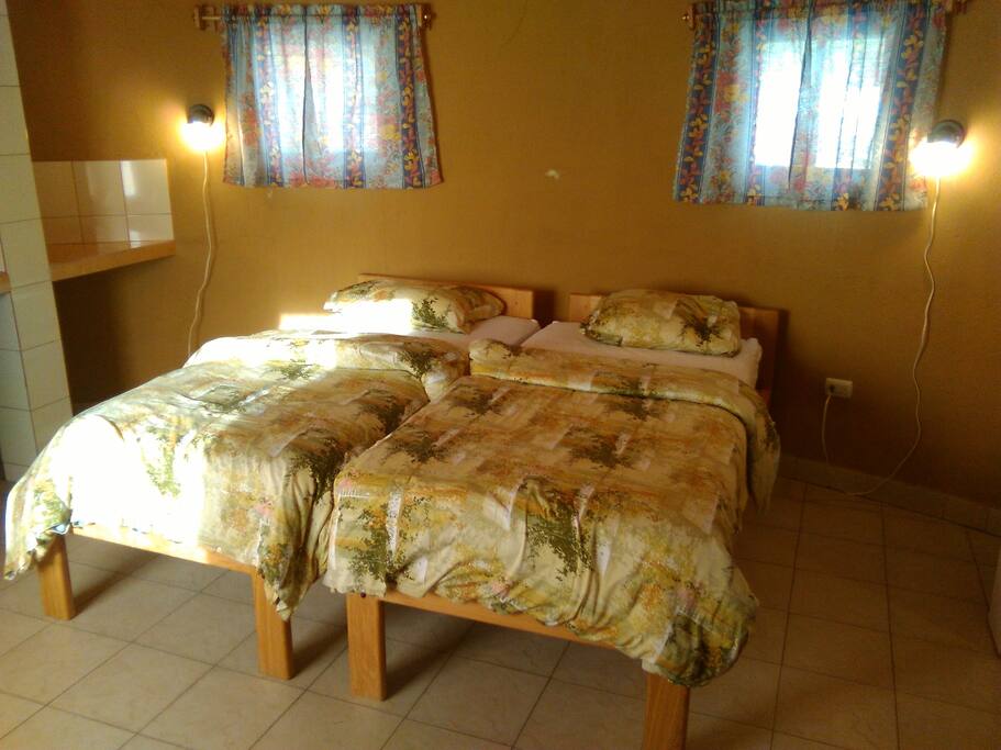 First floor bed room sleeps easily two singles or a couple.