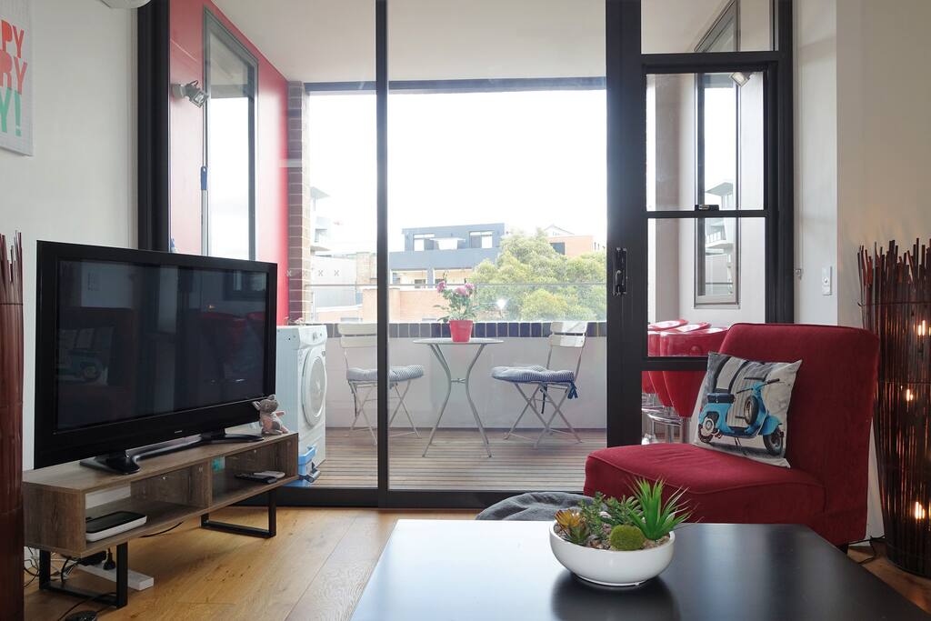 Relax on our comfy lounge whilst watching a show on the widescreen TV...