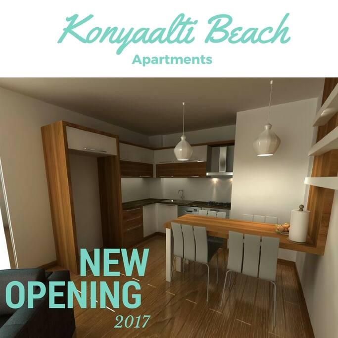 New opening - kitchen area with dining table for 4