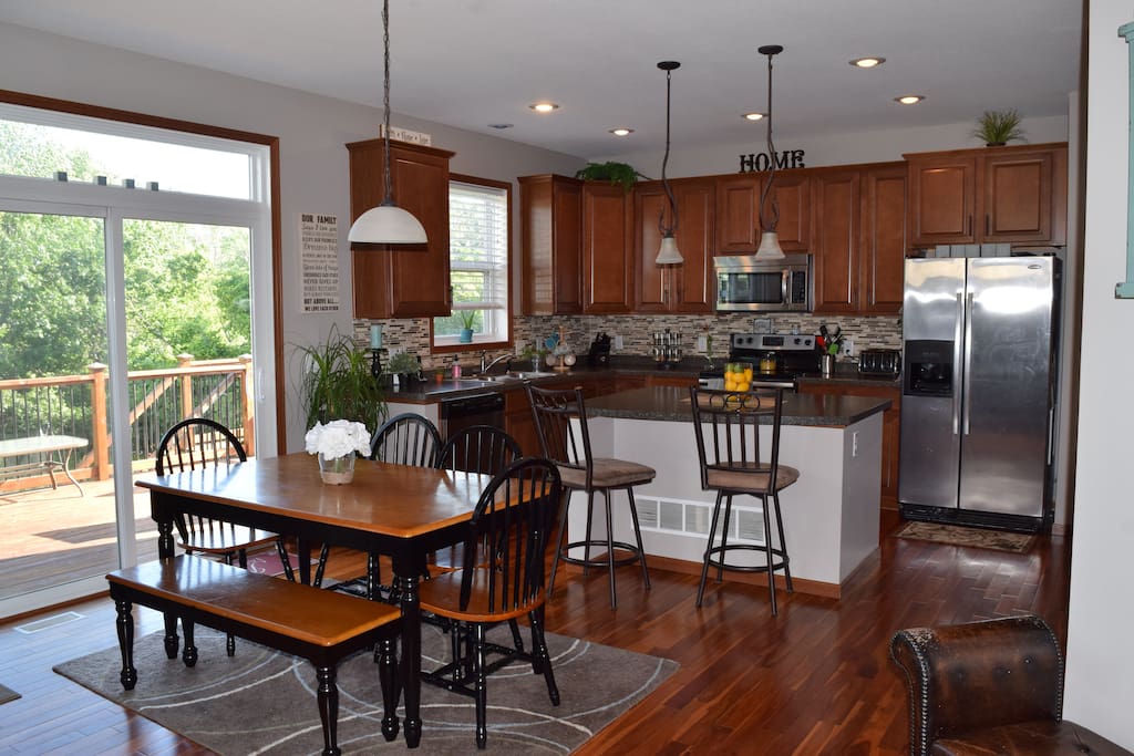 Open kitchen/dining/living room. Abundance of space to cook, eat and entertain!