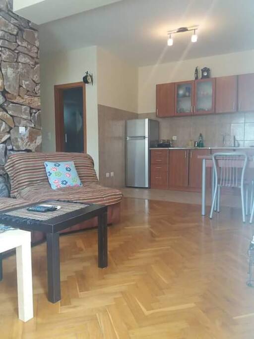 Kitchen with the living room