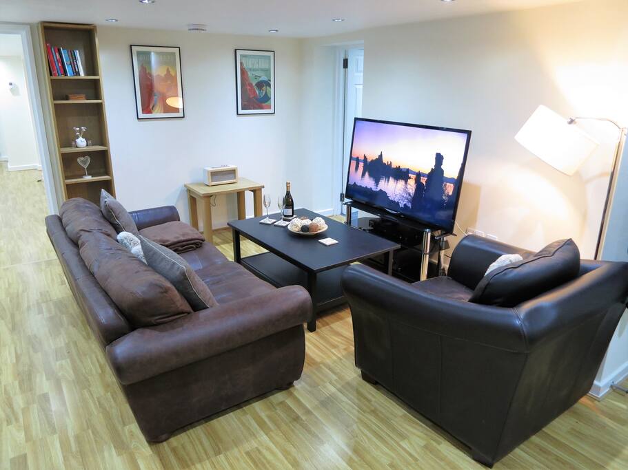 Spacious Lounge With 55 Inch HD T.V.