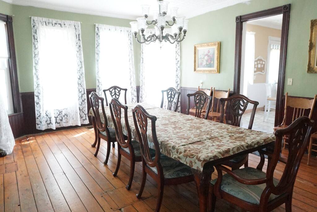 Dining room seats 12