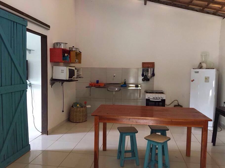 Cozinha do chalé verde