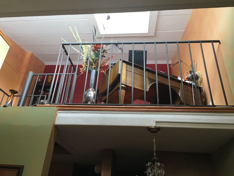 Your Loft view from below.
Rain drops on the skylight is so soothing when it rains.