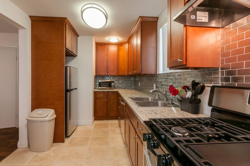 Another angle of our beautiful spacious kitchen.