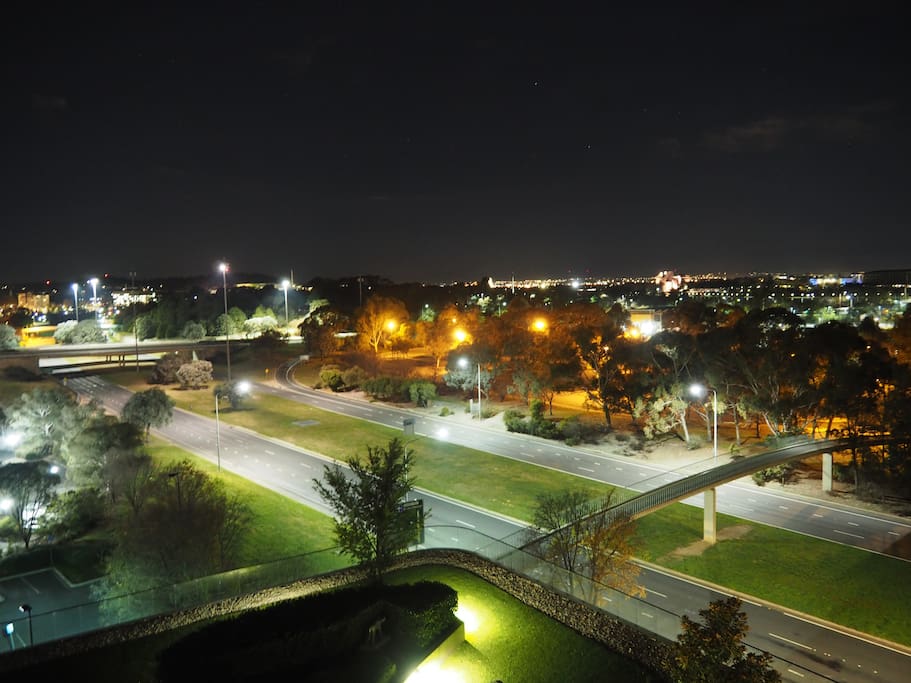 Night view from balcony