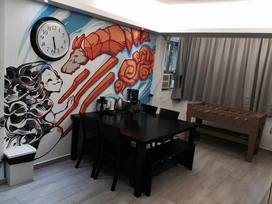 Feature wall painting from local artists