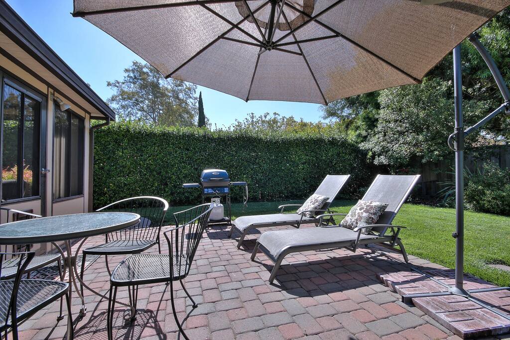 Patio with propane BBQ