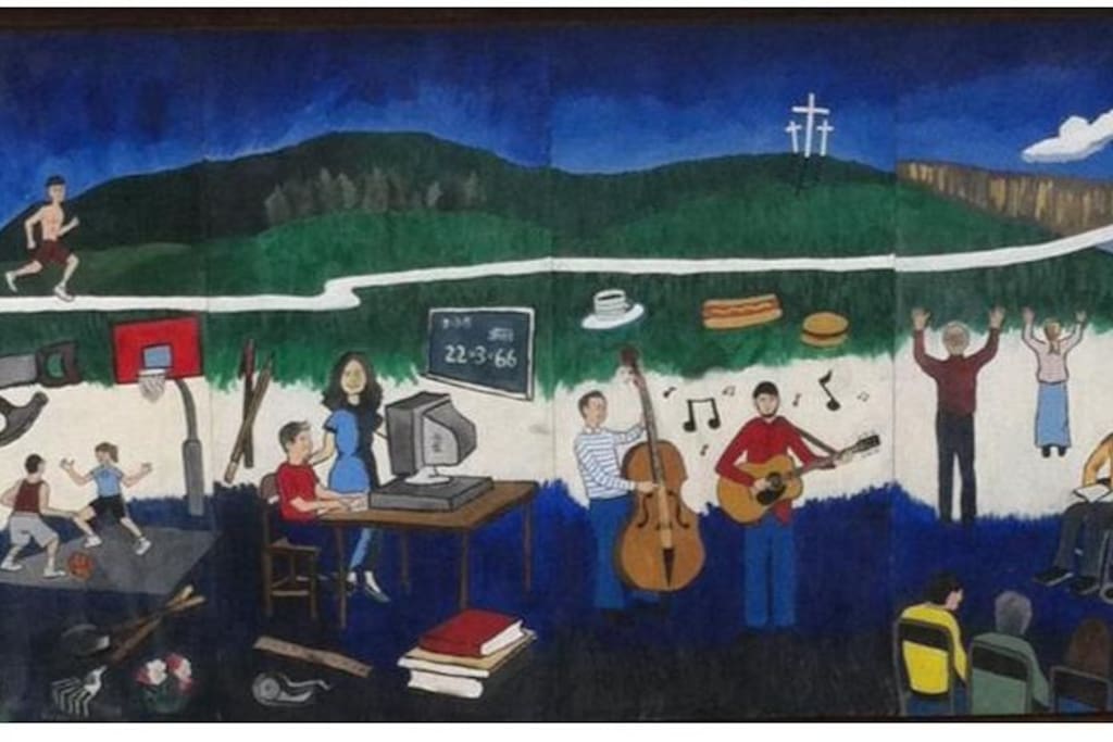 This is the mural on the side of the building.