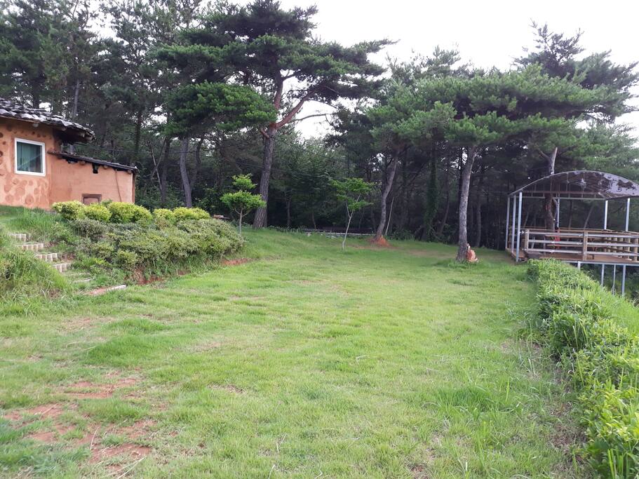 천년잔디밭 캠핑장 텐트 설치 가능(50평)