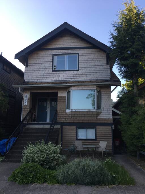 Front side of the house facing W 10th Ave