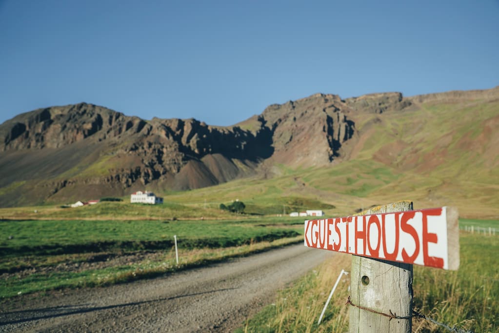 The guesthouse seen from the road