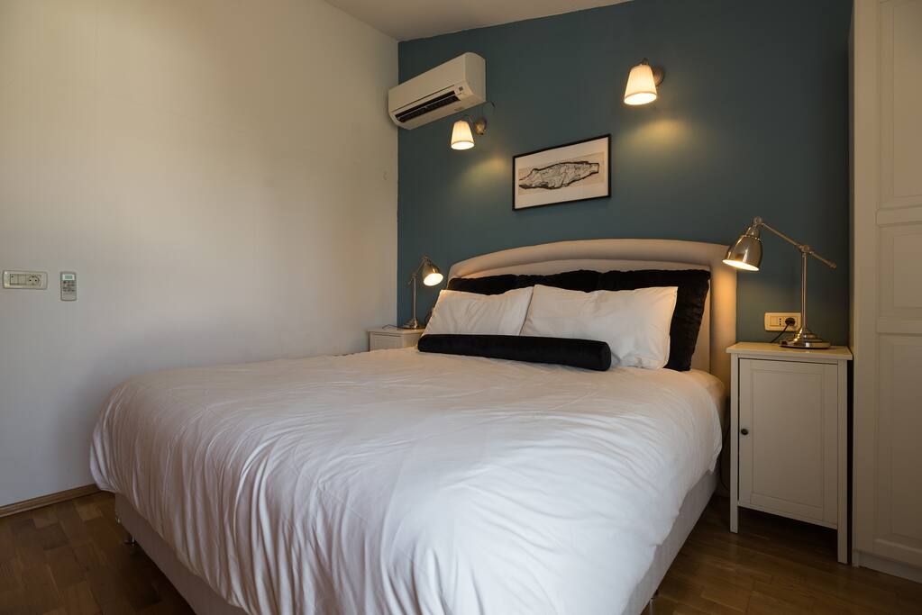 Comfortable high quality bed and spacious storage for your clothes.
