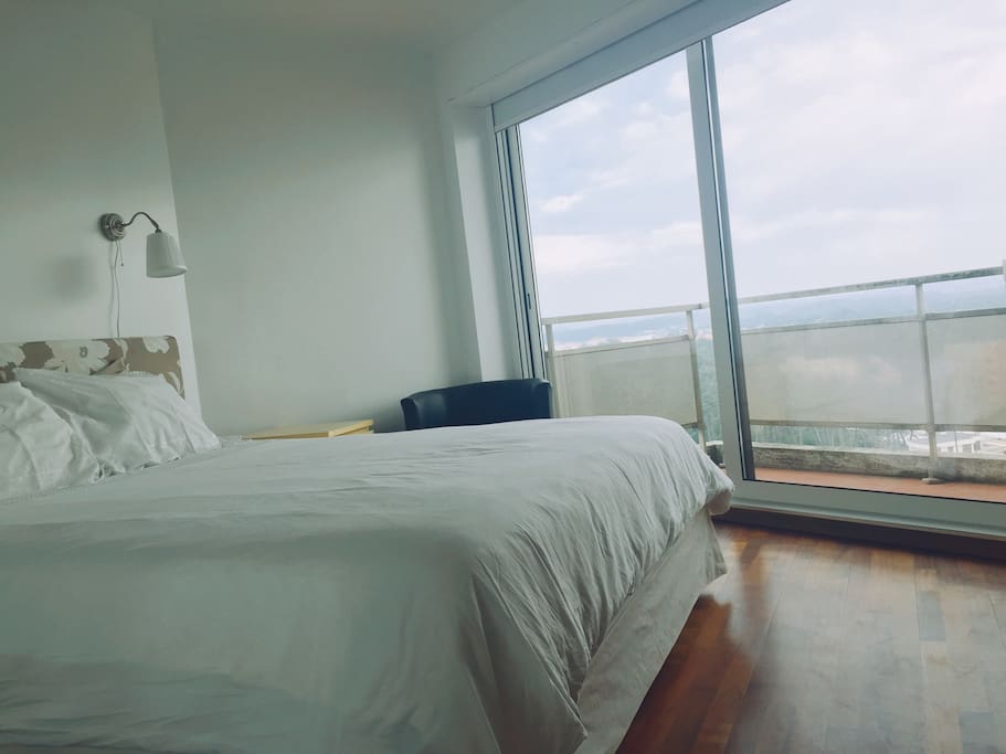 Quarto de casal com dupla vista Mar e Rio